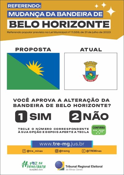 Saiba como votar no referendo da mudança da bandeira de BH - Foto: Divulgação/TRE-MG