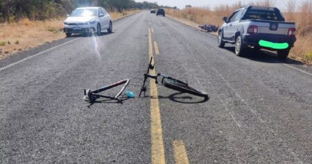 Menino de 12 anos morre em acidente entre moto e bicicleta em rodovia de MG - Foto: Divulgação/PMRv