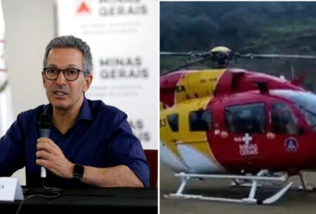 Romeu Zema lamenta morte de militares e socorristas na queda de helicóptero em Ouro Preto - Foto: Gil Leonardi / Imprensa MG + Reprodução/Redes Sociais