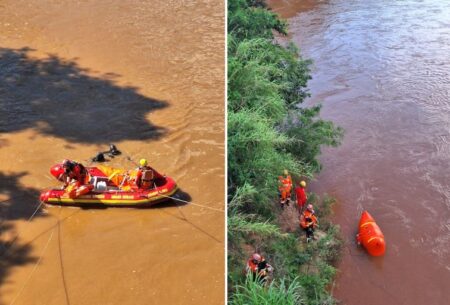 Corpo de padeiro que caiu no Rio das Velhas é encontrado após 3 dias de buscas - Foto: Divulgação/Corpo de Bombeiros