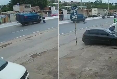 Homem é arremessado de caminhão em movimento no Anel Rodoviário, em BH; VÍDEO - Foto: Reprodução/Redes Sociais