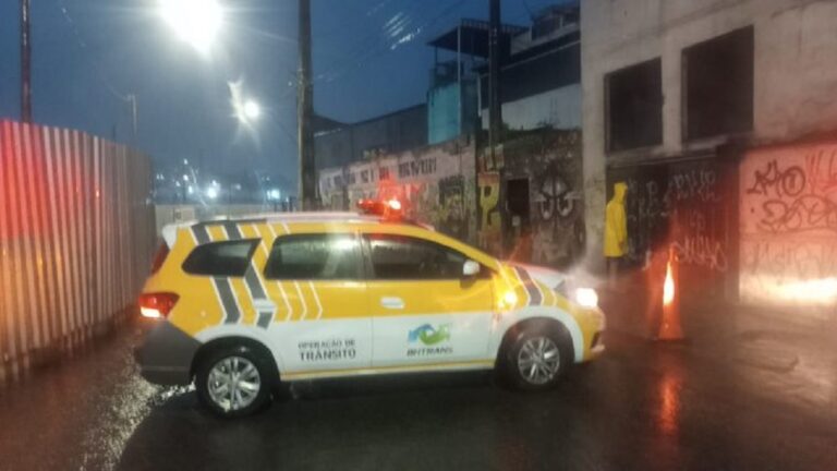 Avenida Cristiano Machado, em BH, é interditada por risco de transbordamento - Foto: Divulgação/BHTrans