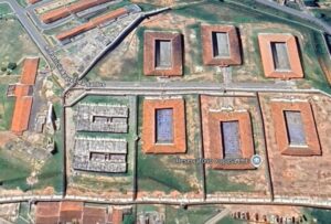 Detento é encontrado morto dentro da Penitenciária Nelson Hungria, em Contagem - Foto: Reprodução/Google Airbus CNES