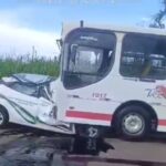 Acidente frontal entre carro e ônibus deixa um morto na AMG-1010, em Três Corações - Foto: Reprodução/Redes Sociais