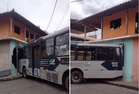 Ônibus sem motorista atinge loja no bairro Vista do Sol, em BH - Foto: Reprodução/Redes Sociais