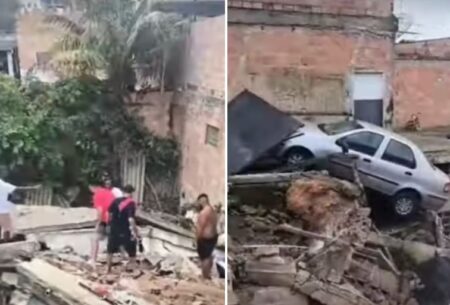 Casa desaba e deixa cinco vítimas no bairro Paulo VI, em BH - Foto: Reprodução/Redes Sociais