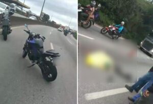 Motociclista morre atropelado por carreta na Rodovia Fernão Dias, em Betim - Foto: Reprodução/Redes Sociais