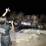 Motorista de carreta morre após acidente na BR-116, em Muriaé - Foto: Divulgação/Rádio Muriaé