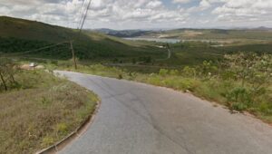 Corpo de homem é encontrado na estrada do Topo do Mundo, em Nova Lima - Foto: Reprodução/Google Street View