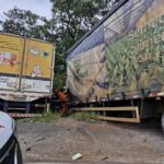Acidente entre caminhões deixa morto e feridos na BR-040, em São Gonçalo do Abaeté - Foto: Divulgação/CBMMG