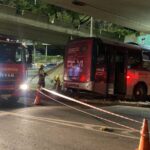 Acidente com ônibus deixa 15 feridos no Túnel da Lagoinha, em BH - Foto: Divulgação/CBMMG