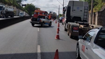 Motociclista morre em acidente na Via Expressa de Contagem - Foto: Divulgação/Transcon