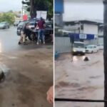 Adolescentes são arrastadas pela enxurrada no Barreiro, em BH; uma está em estado grave - Foto: Reprodução/Redes Sociais