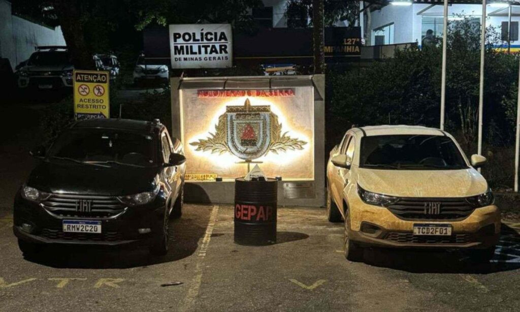 Homem é preso e duas picapes furtadas são recuperadas em BH - Foto: Divulgação/ PMMG