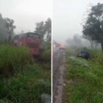 Três pessoas morrem em acidente entre carro e ônibus na BR-040, em Curvelo - Foto: Reprodução/Redes Sociais