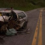 Acidente frontal entre carro e caminhão deixa feridas na BR-381, em Nova Era - Foto: Reprodução/Redes Sociais