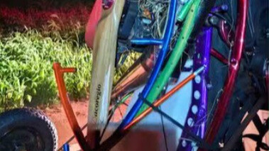 Homem é socorrido após cair de paramotor em Uberaba - Foto: Divulgação/Corpo de Bombeiros