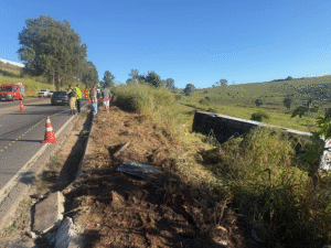 Acidente com ônibus deixa criança e mulher mortas na BR-491, em Varginha - Foto: Divulgação