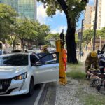 Acidente entre carros e ônibus deixa homem ferido na Avenida Afonso Pena, em BH - Foto: Divulgação/CBMMG