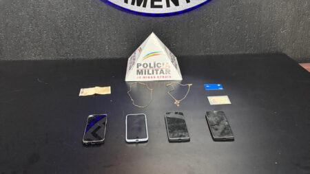 Polícia apreende trio da ‘gangue da correntinha’ em BH - Foto: Divulgação/PMMG