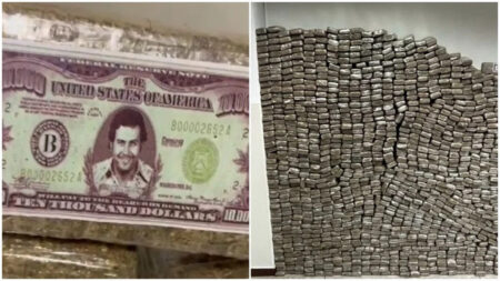 Polícia apreende mais de duas toneladas de maconha com rosto de Pablo Escobar em carreta em MG - Foto: Divulgação/PMMG