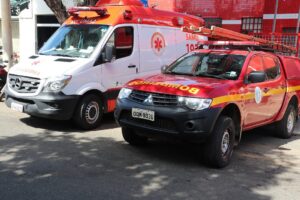 Acidente entre carro e moto deixa homem morto na MG-010, em Belo Horizonte - Foto: Divulgação/CBMMG/Arquivo