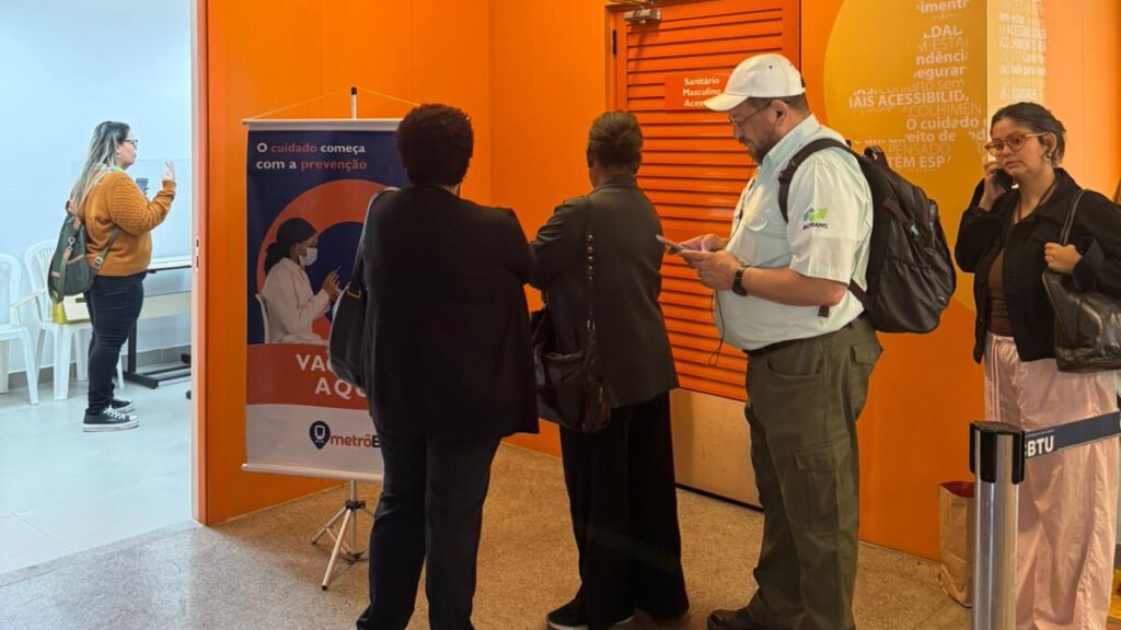 Metrô BH promove nova ação de vacinação contra a gripe na Estação Carlos Prates - Foto: Divulgação/MetrôBH