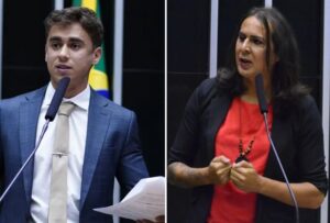 STJ mantém condenação de Nikolas Ferreira por transfobia contra Duda Salabert - Foto: Pablo Valadares/Câmara dos Deputados + Redes Sociais