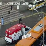 Mulher é atropelada por ônibus do Move na Avenida Santos Dumont, em BH - Foto: Divulgação/BHTrans