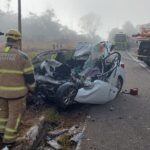 Quatro pessoas morrem após acidente entre carro e carreta na BR-262, em MG - Foto: Divulgação/CBMMG