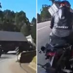 Motociclistas flagram tombamento de carreta na BR-262, em MG - Foto: Reprodução/Redes Sociais