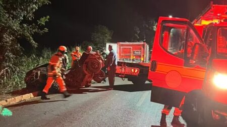 Quatro jovens morrem em grave acidente em Conquista - Foto: Divulgação/CBMMG