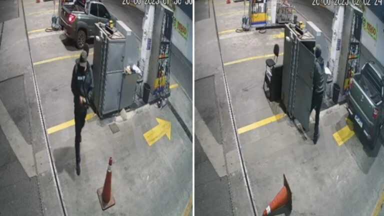 Frentista é rendido e cofre é arrombado em assalto a posto de BH - Foto: Reprodução