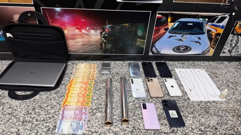 Trio é preso por roubar celulares e transmitir crimes nas redes sociais em BH - Foto: Divulgação/PMMG