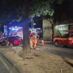 Acidente com carro deixa quatro feridos na Avenida Barão Homem de Melo, em BH - Foto: Divulgação/CBMMG