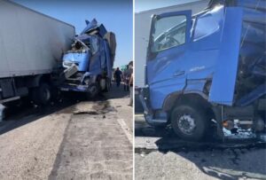 Acidente entre três caminhões e um carro deixa dois feridos na BR-040, em Sete Lagoas - Foto: Reprodução/Redes Sociais
