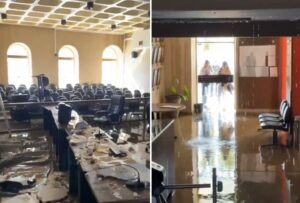 Câmara Municipal de Nova Lima é destruída após rompimento de tubulação - Foto: Reprodução