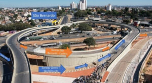 Viaduto sobre a Avenida Cristiano Machado tem acessos liberados em BH - Foto: Divulgação/PBH