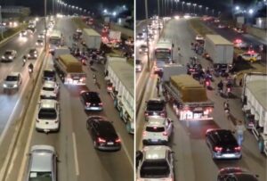 Acidente entre moto e carreta deixa morto e ferido no Anel Rodoviário, em BH - Foto: Divulgação/BHTrans