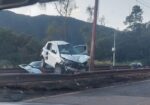 Motorista de carro fica ferido após acidente na BR-040, na Grande BH - Foto: Reprodução/Redes Sociais
