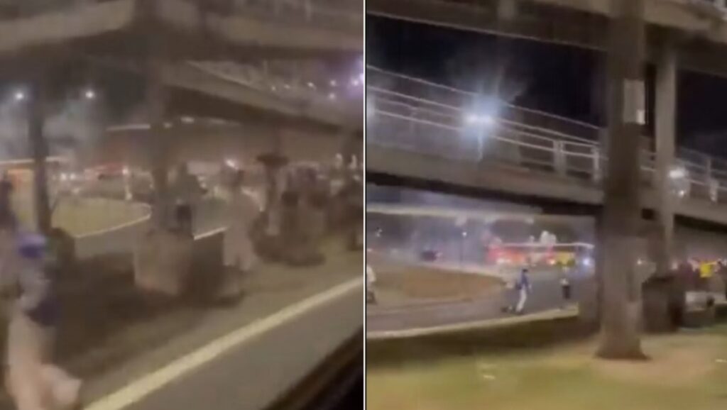 Torcedores de Cruzeiro e Santos se enfrentam no Anel Rodoviário após jogo no Mineirão - Foto: Reprodução