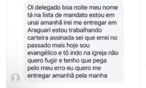 Foragido manda ‘inbox’ a delegado e se entrega após virar evangélico em Araguari - Foto: Reprodução/Redes Sociais