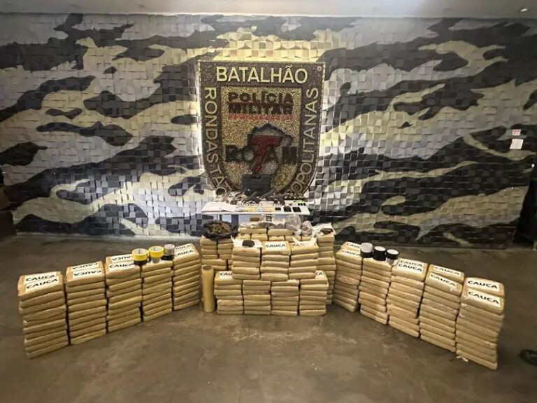 PM apreende mais de 700 barras de maconha em Belo Horizonte - Foto: Divulgação/PMMG
