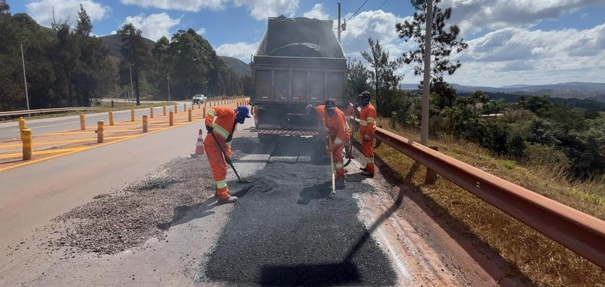 Trechos da BR-040 sofrem bloqueios parciais para obras - Foto: Divulgação/EPR Via Mineira
