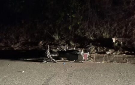 Jovem morre atropelado durante procissão religiosa na BR-262, em Nova Serrana - Foto: Divulgação/PRF