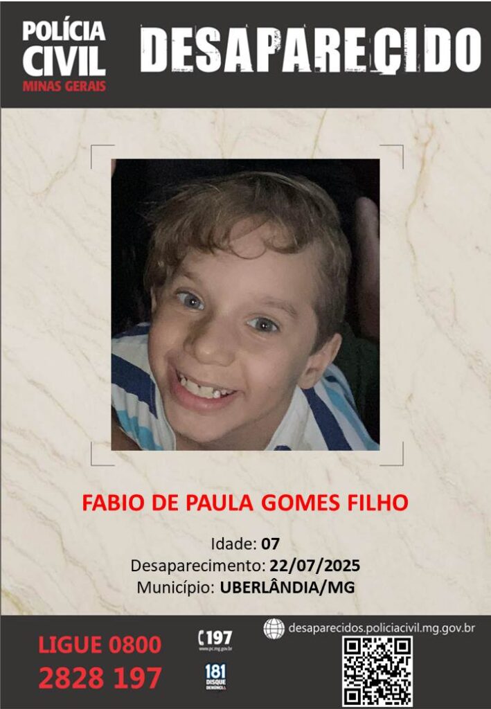 Polícia Civil busca crianças desaparecidas em Tupaciguara - Foto: Divulgação/PCMG