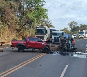 Acidente frontal deixa vítimas e interdita trecho da BR-040, em Congonhas - Foto: Reprodução/Redes Sociais