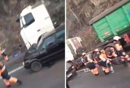 Motociclista morre após acidente frontal com carro na BR-381, em Sabará - Foto: Reprodução/Redes Sociais