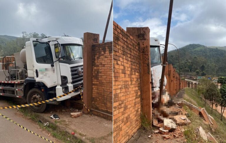 Homem morre e duas pessoas ficam feridas em acidente com caminhão em Ouro Preto - Foto: Divulgação/Corpo de Bombeiros