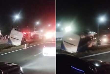 Acidente entre caminhões e ônibus deixa feridos na BR-040, em Sete Lagoas - Foto: Reprodução/Redes Sociais